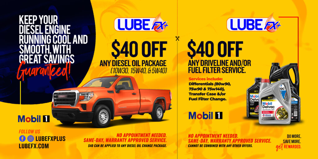 LubeFX Diesel Oil Package Coupon